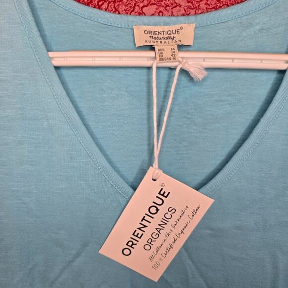 NWT Orientique Naturally Australian Certified Organic Cotton Pastel Top - Picture 7 of 7